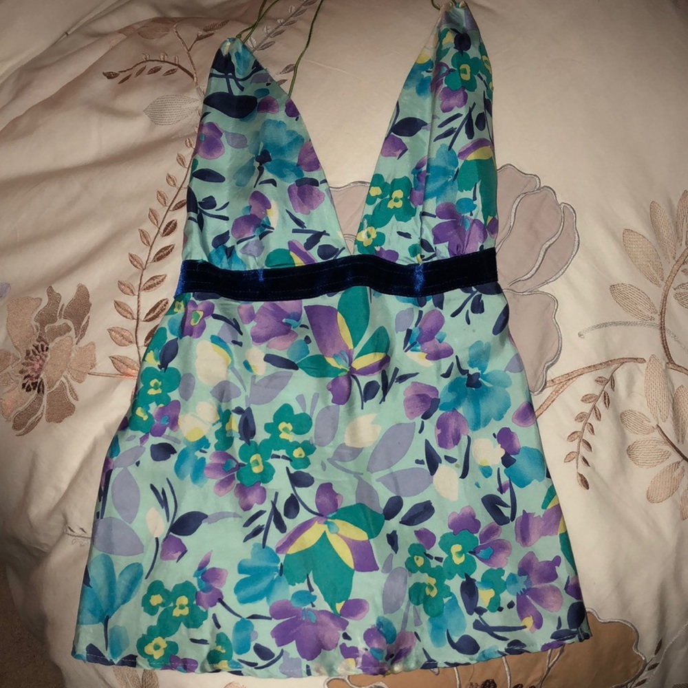 Kablan silk halter top INSANE COLORS size 4